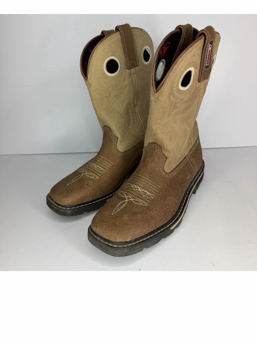 ROCKY Farmstead 10” Boots SZ 6M  Western Cowboy Boots Leather Cowgirl Farming